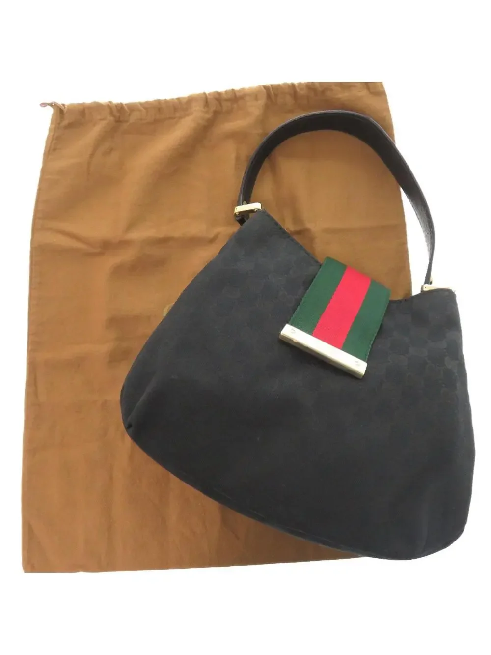 Gucci New Ladies Web Hobo Gg Canvas #252030G80B